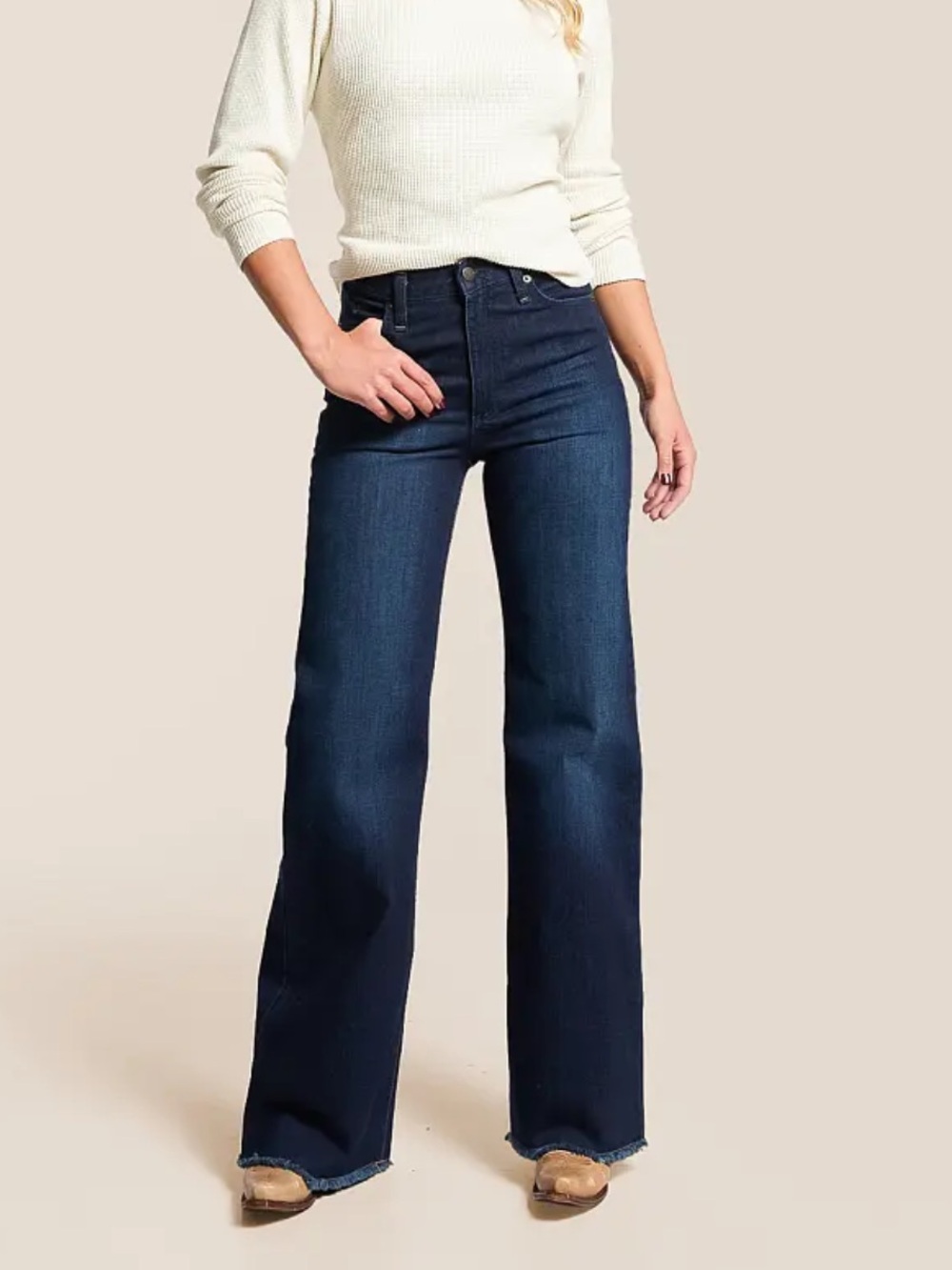 Kimes Ranch Olivia High Rise Wide Leg Denim Jeans NWT Size 0